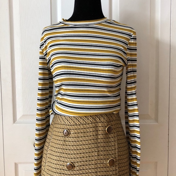 LOFT brown patterned sailor mini skirt - Picture 4 of 9